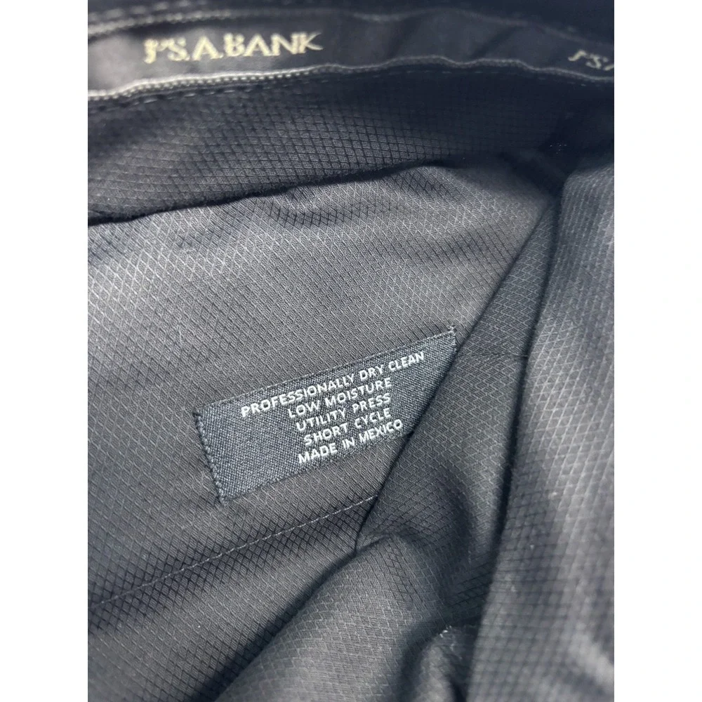New Jos A Bank 36R Black Dress Suit Pants Trouser Pleated High Waisted Unhemmed